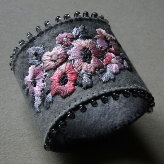 multi flowers / powder agat handmade