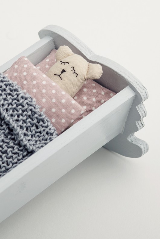 Kolyska dla LALEK mala HANDMADE posciel kocyk tralala studio