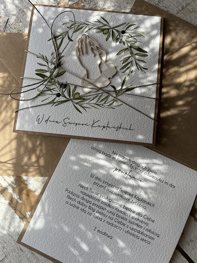 kartki scrapbooking Kartka z okazji święceń kapłańskich dla księdza - prezent, życzenia