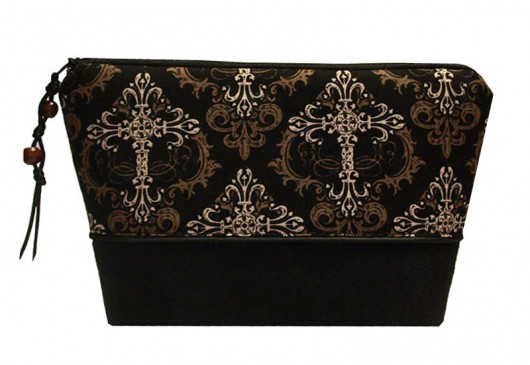 kosmetyczka -black & brown & white- ornamenty M MOONAXA