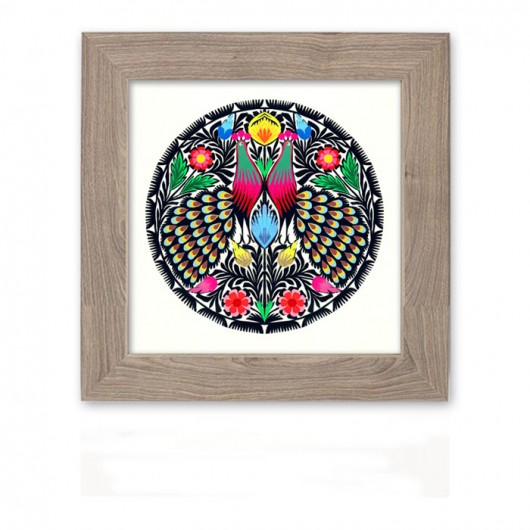 PEACOCKS Art Papercuts (Łowicz-style) na ludowo
