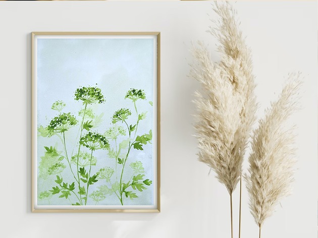 obrazy Oryginalna akwarela.Łąka A4