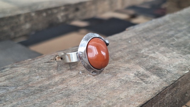 pierścionki - różne Jaspis - pierścionek regulowany