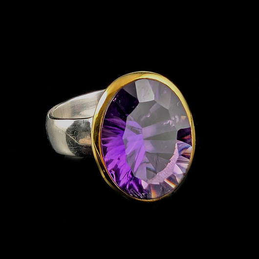 pierścionki złote Pierścionek ametystowy klejnot