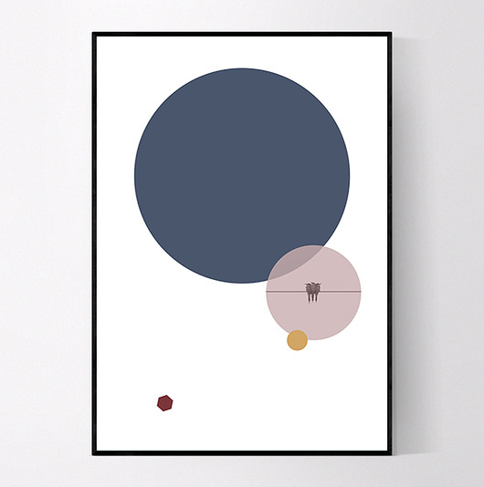 Plakat BIRDS ON RED MUKKO