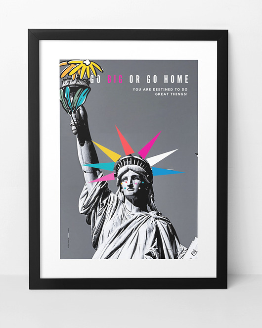 plakaty Plakat GO BIG OR GO HOME