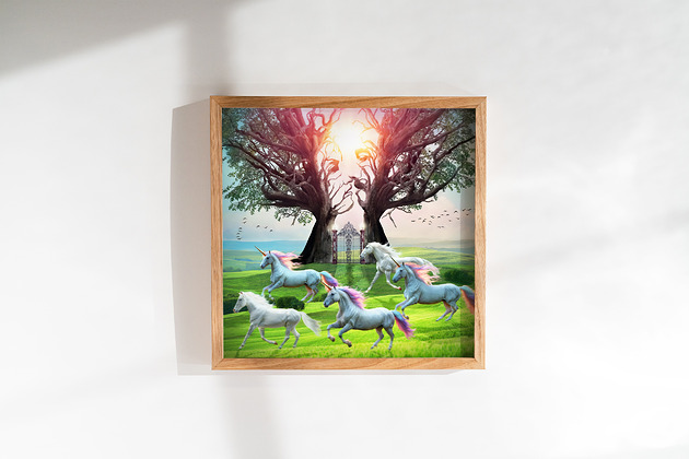 plakaty Surrealistyczny Plakat "Freedom" Kolaż 30x30cm