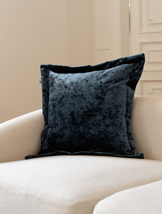 poduszki plecione Scala granatowa duża poduszka dekoracyjna 60x60 Prestige Line
