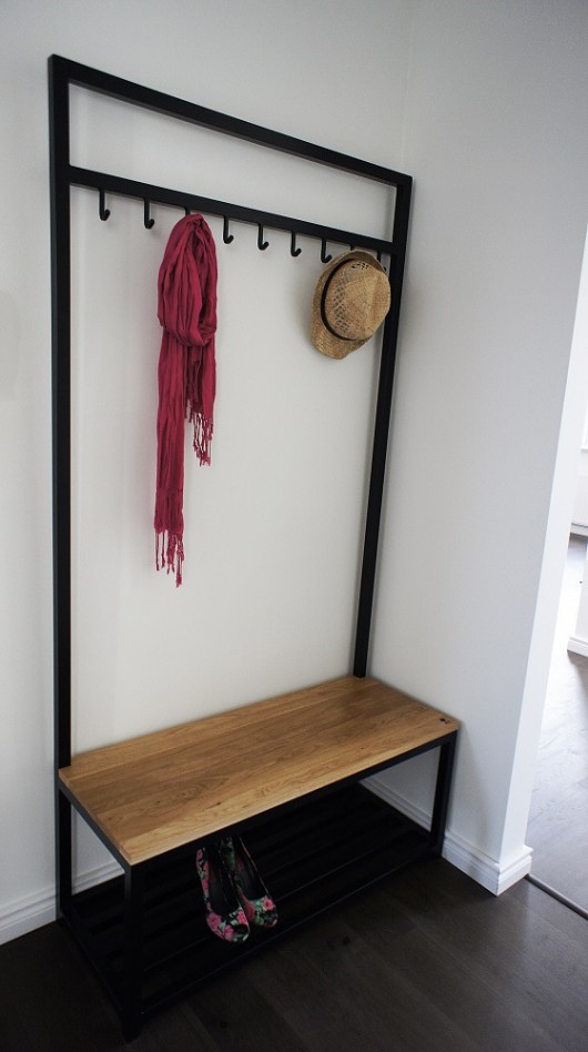 Wieszak, garderoba, Industrial Glamour projektdrewno