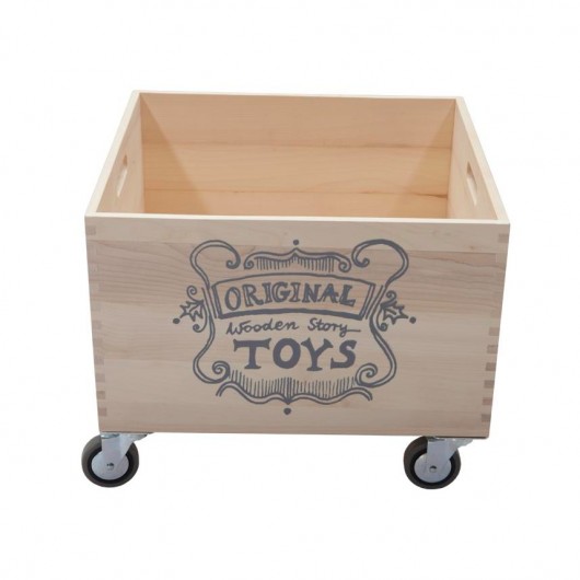 pokój dziecka - różne WOODEN STORY Skrzynia na kółkach pełna
