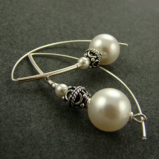 Kolczyki Swarovski Pearls RayOfArt