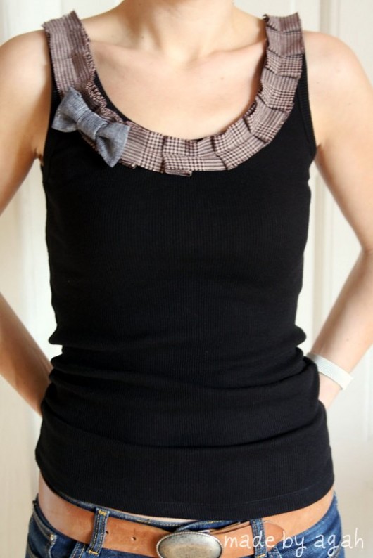 38 Tweed Ruffle & Denim Bow made by agah