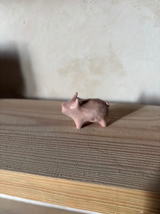 figurki i rzeźby Ceramiczna Figurka Świnki Miniaturowe Figurki Świnka Desk Buddy