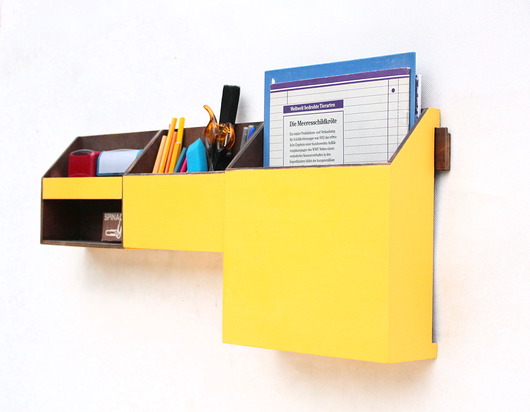Organizer - przybornik na ścianę Clock Wood Studio