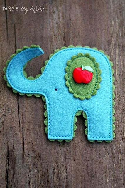 Broszka Dreamy Elephant    made by agah