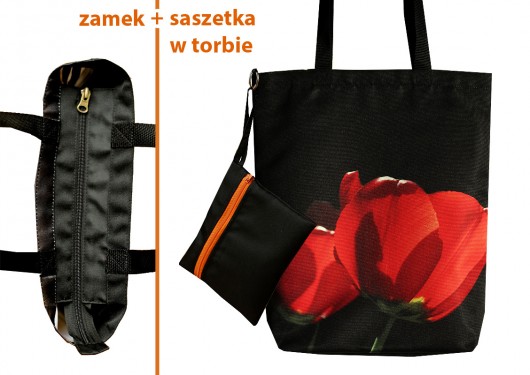 promocja! Czerwone maki - torba z dodatkami AT design