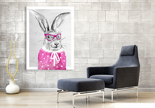 OBRAZ NA PŁÓTNIE -  60x80cm   Pani Zając LUdesign gallery