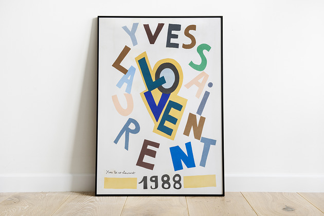 Saint Laurent "Love 1988" plakat Pas De LArt