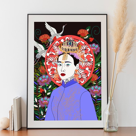 grafiki i ilustracje Chinese Queen