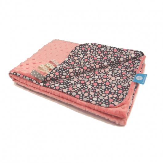Kocyk letni 75x100 BABELKI/CORAL z haftem  GuGa DESIGN