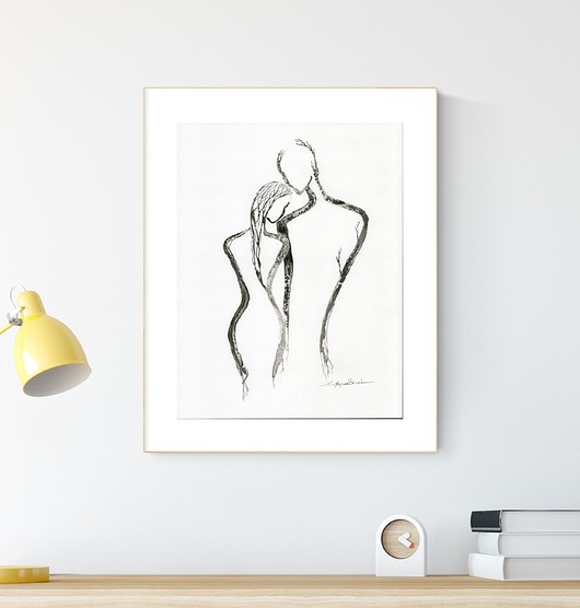grafika 30x40 cm wykonana ręcznie Krystyna Siwek Art
