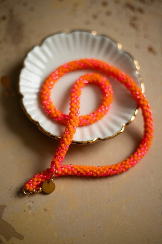 naszyjniki - inne Naszyjnik Orange Pink