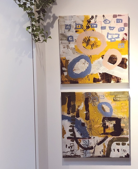 obrazy Obraz na płótnie 3D abstrakcyjny Lemon Couple II 50 x 50 cm