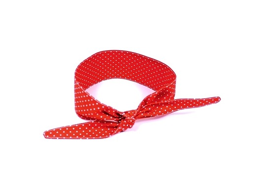 Retro opaska pin up czerwona w białe kropki RękaProduction