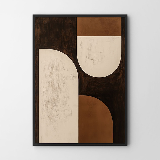 plakaty Brązowa abstrakcja v1 - plakat/ilustracja