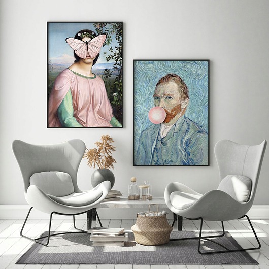 plakaty Zestaw 2 plakatów -w odcieniach blue