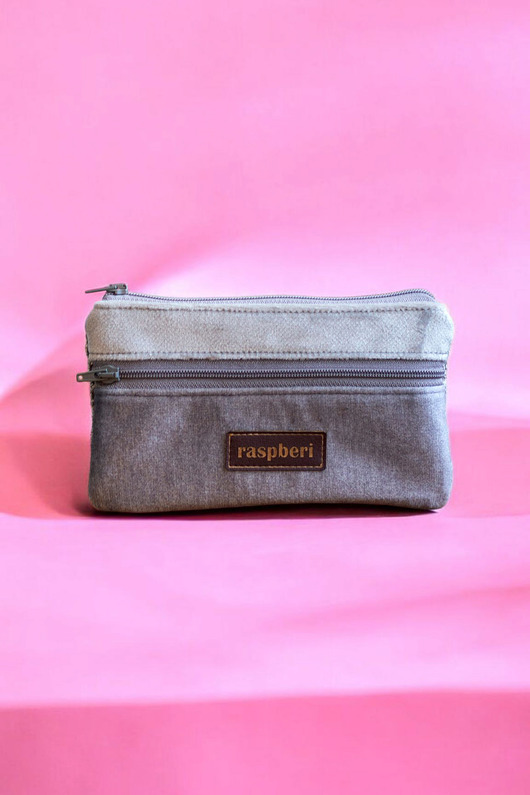 portfele damskie Portfelik damski w kolorze szarym