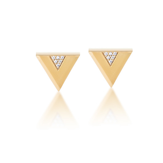 kolczyki pozłacane Kolczyki triangle gold