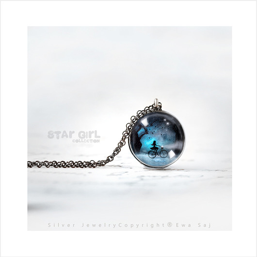 Star Girl i Rower - srebrny simple Ewa Saj  Silver