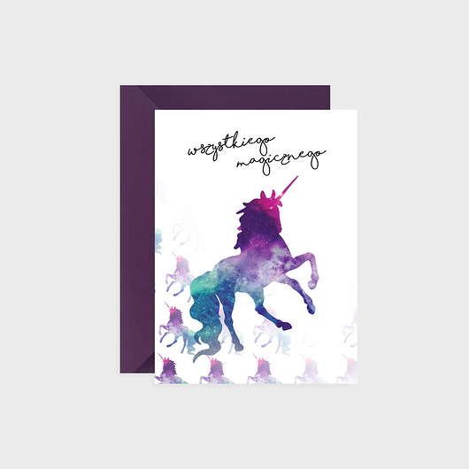 Kartka okolicznościowa, Unicorn Joanna Klupś