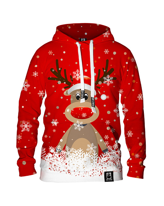 bluza z kapturem damska Damska Bluza Świąteczna DR.CROW Renifer