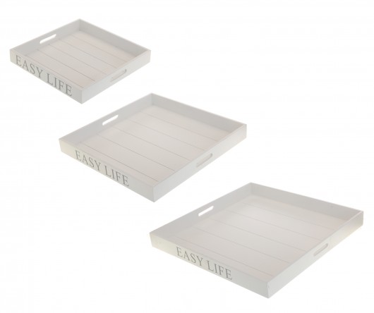 Taca 3 szt. EASY LIFE white MIA home