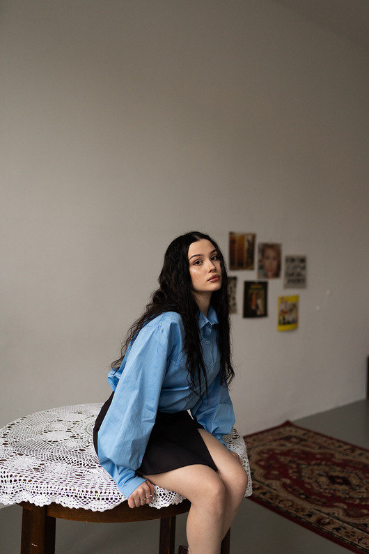 koszule damskie  Koszula niebieska A06