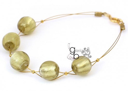 Pistacjowa bransoletka mellody