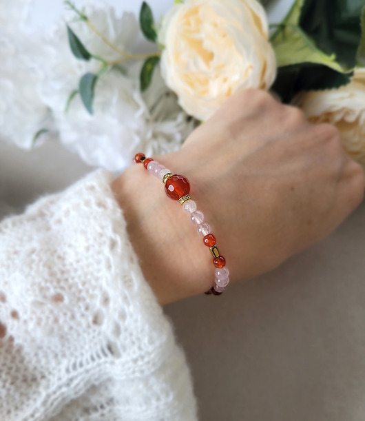 bransoletki z kamieni naturalnych RADOŚĆ i miłość - bransoletka dodająca energii