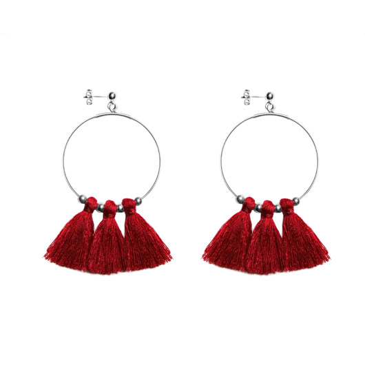 Kolczyki chwosty Red Lure  AFRODITTE COLLECTION