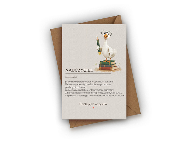 kartki okolicznościowe - wydruki Kartka na Dzień Nauczyciela- Nauczyciel