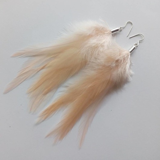 kolczyki z piórami PIÓRKO kolczyki