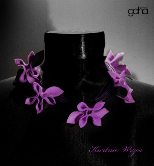 kwitnie wrzos -Biżuteria Autorska FlowerFelt Design