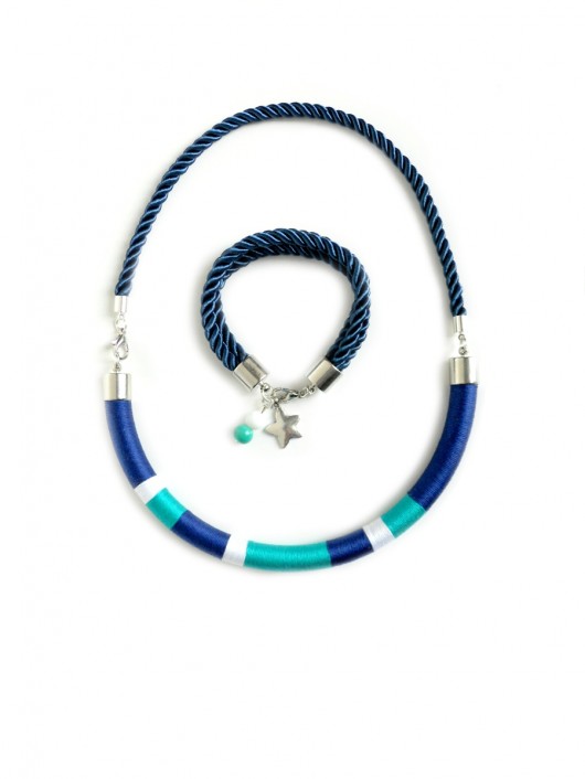 Komplet Sea Green & Navy pinsjewelry