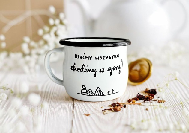 kubki Kubek Emaliowany Chodźmy w Góry!