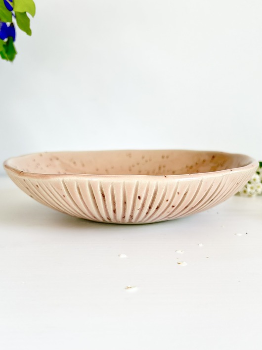miski i misy Ceramiczna miska M - piaskowy róż
