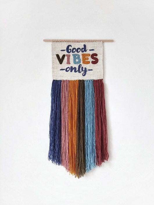 makramy Makatka "good vibes only"