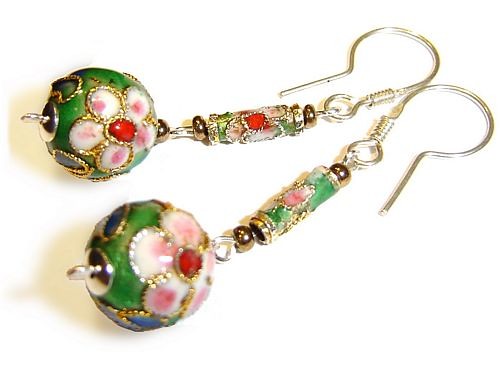 KOLCZYKI CLOISONNE V IMPRESJA