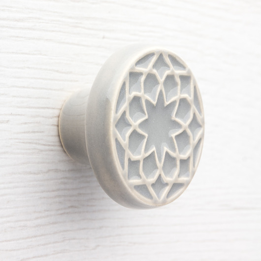gałki do mebli Gałka ceramiczna do mebli jasnoszara wz.1