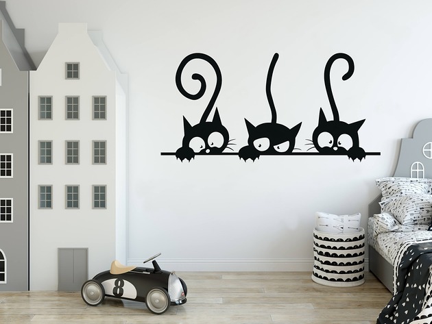 naklejki ścienne do pokoju dziecka Naklejki na ścianę Kot Koty Kotki